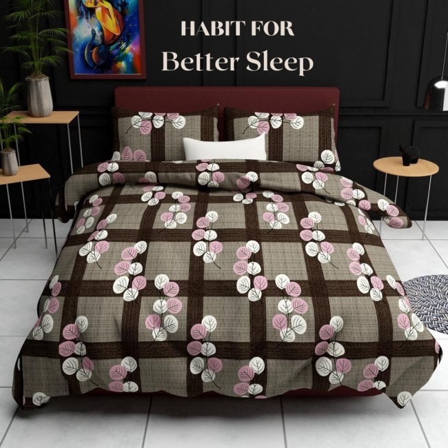 Market Fairy Floral Glace Cotton Fitted Bedsheet, Queen Size (90 x 100 inch) with 2 Big Pillow Covers Market Fairy Floral Glace Cotton Fitted Bedsheet, Queen Size (90 x 100 inch) with 2 Big Pillow Covers